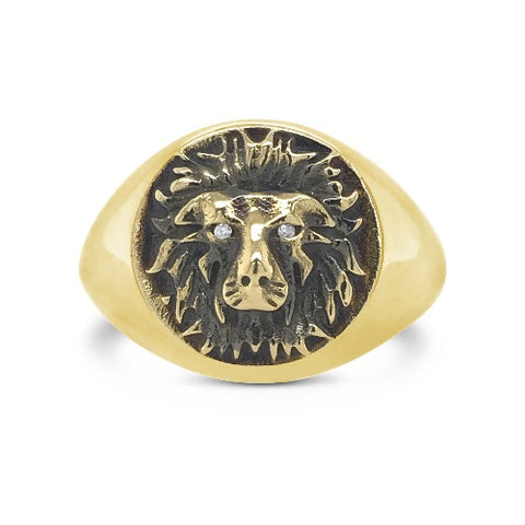 Courage Signet Ring Gold