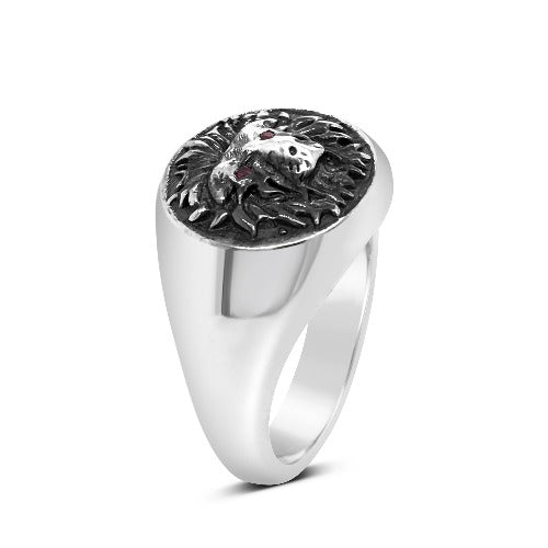 Courage Signet Ring Silver