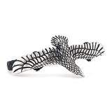 Perspective Eagle Cuff Silver Leather